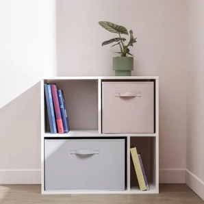 Etagere 2x2 cases spaceo kub blanc h70.5xl70.4xp31.7cm