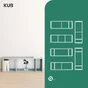 Etagere 3 cases spaceo kub vert sauge h36.1xl36.0xp31.7cm