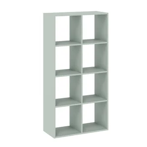Etagere 2x4 cases spaceo kub vert sauge h139.3xl70.4xp31.7cm