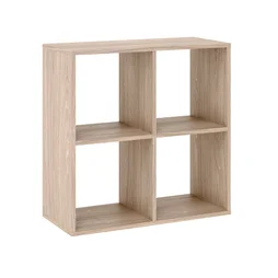 Etagere 2x2 cases spaceo kub chene h70.5xl70.4xp31.7cm