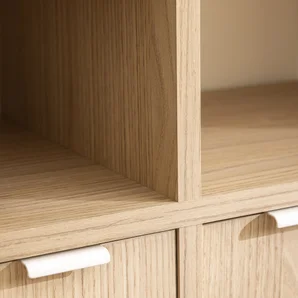 Etagere 2x2 cases spaceo kub chene h70.5xl70.4xp31.7cm