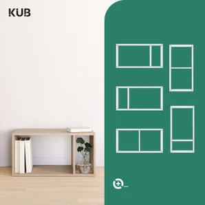 Etagere 2 cases spaceo kub chene h36.1xl36.0xp31.7cm
