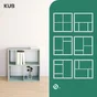 Etagere 2x2 cases spaceo kub vert sauge h70.5xl70.4xp31.7cm