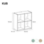 Etagere 2x2 cases spaceo kub vert sauge h70.5xl70.4xp31.7cm