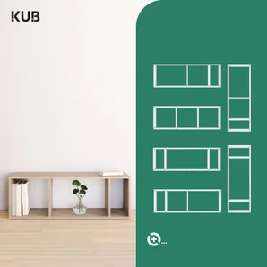 Etagere 3 cases spaceo kub chene h36.1xl36.0xp31.7cm