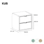 Tiroir spaceo kub chene x2 h2,8xl32,8xp31,7cm