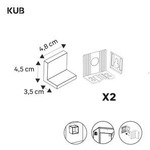 Lot de 2 accroches murale SPACEO Kub