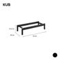 Pied de meuble STANDERS réglable cylindrique, acier époxy Ht. maxi 15.5 x l.70.0