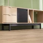 Pied de meuble STANDERS réglable cylindrique, acier époxy Ht. maxi 15.5 x l.104.