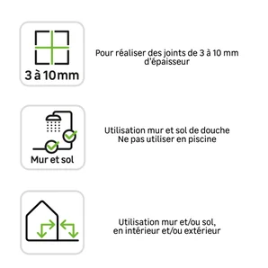 Joint mortier 3 à 10 mm ivoire AXTON, 5 kg