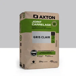 Joint mortier 3 à 10 mm gris clair AXTON, 20 kg