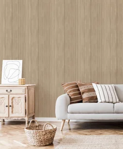Papier peint intissé planches de bois naturel