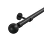 Kit de barres à rideaux d25/28 extensible 210/385cm métal noir mat INSPIRE