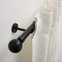 Kit de barres à rideaux d25/28 extensible 210/385cm métal noir mat INSPIRE