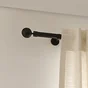 Kit de barres à rideaux d25/28 extensible 210/385cm métal noir mat INSPIRE