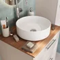 Plan de toilette aggloméré effet noyer Ep.1.2 x l.61 x H.49 cm Pearl