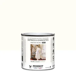 Peinture pour meuble Perrot, ID blanc chaud mat 0,5L