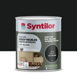 Peinture de rénovation meuble et objet SYNTILOR noir absolu velours 1L