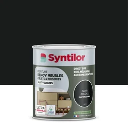 Peinture de rénovation meuble et objet SYNTILOR noir velours 0,25L
