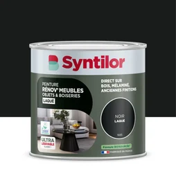 Peinture de rénovation meuble et objet SYNTILOR noir laque 0,5L