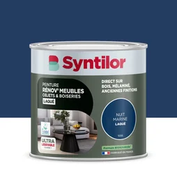 Peinture de rénovation meuble et objet SYNTILOR nuit marine laque 0,5L