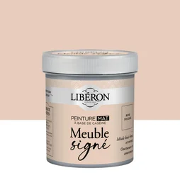 Peinture meuble et boiserie Caséine, meuble signé LIBÉRON rose poudré mat 0.5L