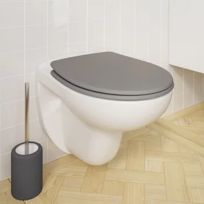 Abattant wc bois compresse purity frein de chute declip gris sensea