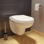 Abattant wc bois compresse purity frein de chute declip blanc sensea