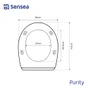 Abattant wc bois compresse purity frein de chute declip blanc sensea