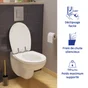 Abattant wc bois compresse purity frein de chute declip blanc sensea