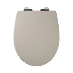 Abattant wc bois compresse purity frein de chute declip beige sensea