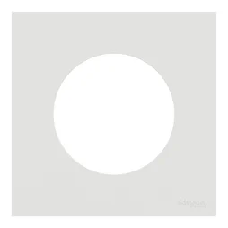 Plaque simple Odace, SCHNEIDER ELECTRIC, blanc craie