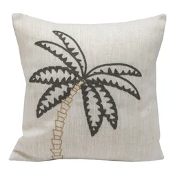Coussin Agadir, beige l.40 x L.40 cm