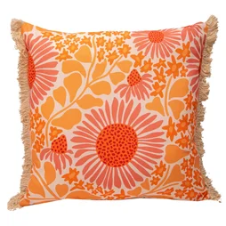Coussin Dolce, orange l.45 x L.45 cm