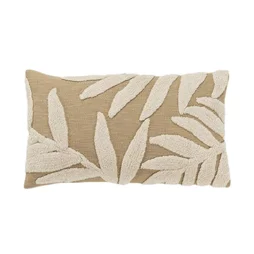 Coussin Savana, beige et blanc l.30 x L.50 cm