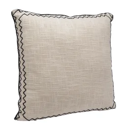 Coussin Zag, beige l.45 x L.45 cm