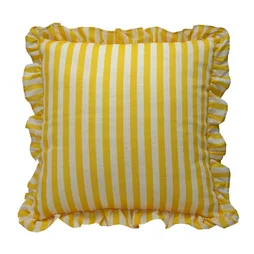 Coussin Soleil, jaune l.45 x L.45 cm