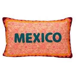Coussin Mexico, orange l.30 x L.50 cm