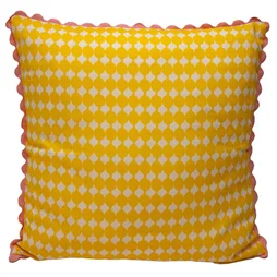 Coussin Sole, jaune l.50 x L.50 cm