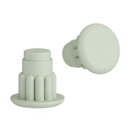 Lot de 16 caches-trou polyethylène rond vert sauge SPACEO 7 mm