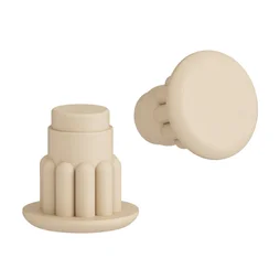 Lot de 16 caches-trou polyethylène rond beige SPACEO 7 mm