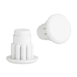 Lot de 16 caches-trou polyethylène rond blanc SPACEO 7 mm