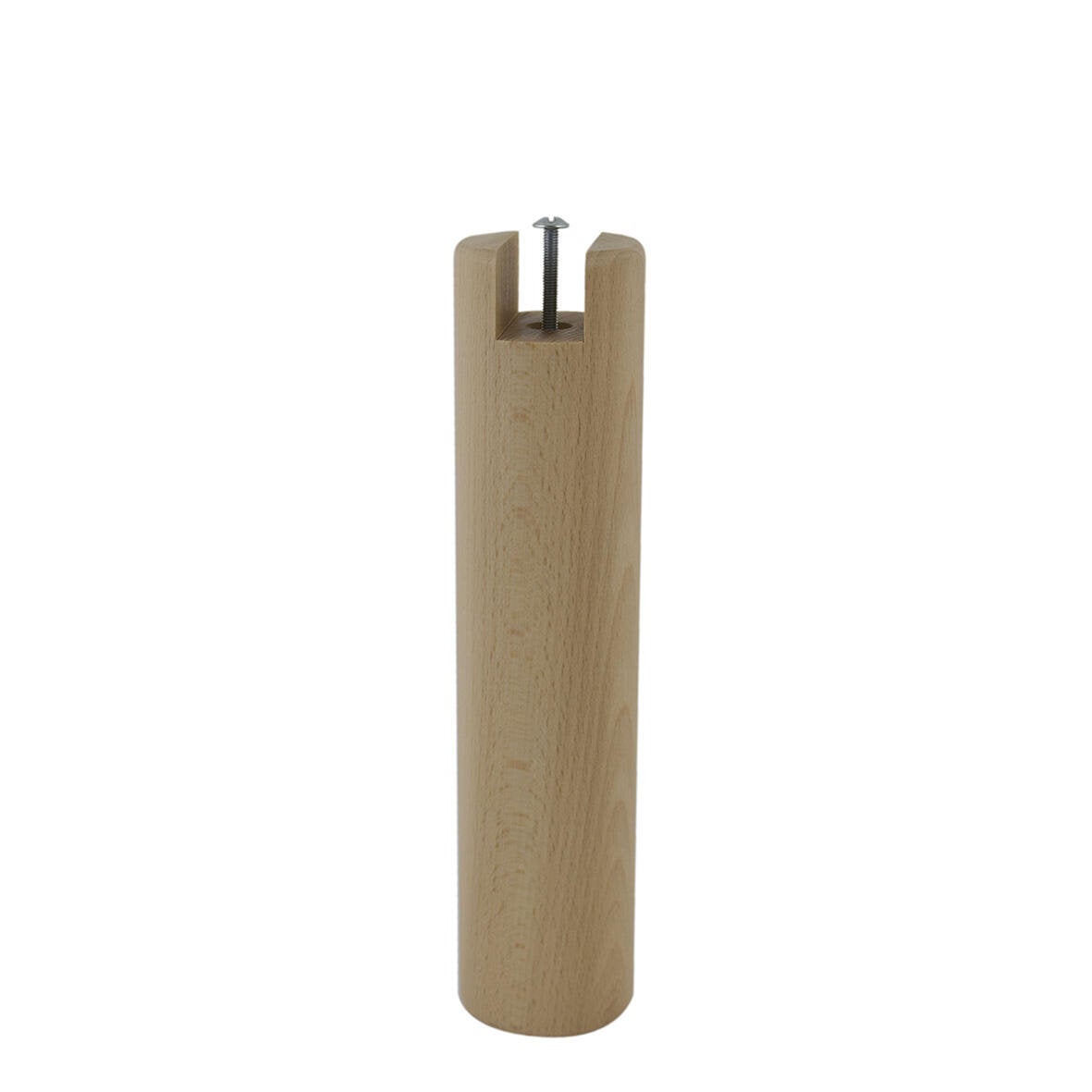 Pied de lit à encoche cylindrique hêtre vernis CIME H.30 x Diam. 6,8 cm