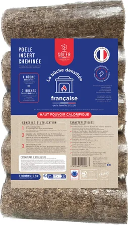 Bûche de bois densifiées 9kg