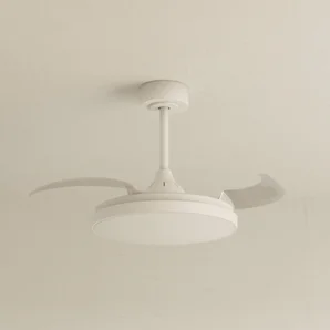 Ventilateur de plafond LED torrent 3000 lm cct/dim retractable blanc INSPIRE