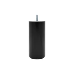 Pied de lit cylindrique hêtre noir Ht. 15 x Diam. 6,8 cm CIME