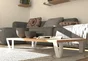 Pied meuble trapez h150x50x100mm blanc