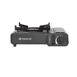 Réchaud de camping à gaz 1 brûleur NATERIAL Nomi II, acier noir