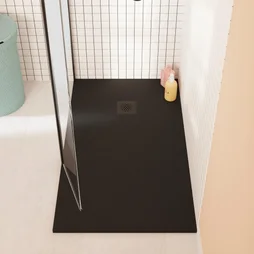 Receveur de douche résine composite minérale avec revêtement gelcoat L.140.0 x l