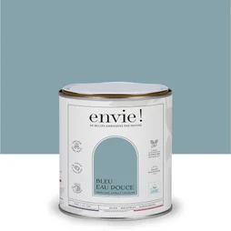 Peinture mur, boiserie bleu eau douce velours ENVIE Biosourcée 0.5L
